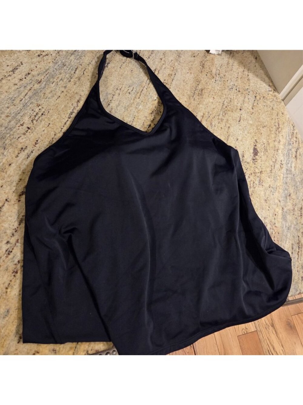 LL Bean Tankini Swim Top Womens Size 2X Built in Bra Halter